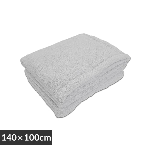 マイクロファイバーハーフブランケット ライトグレー