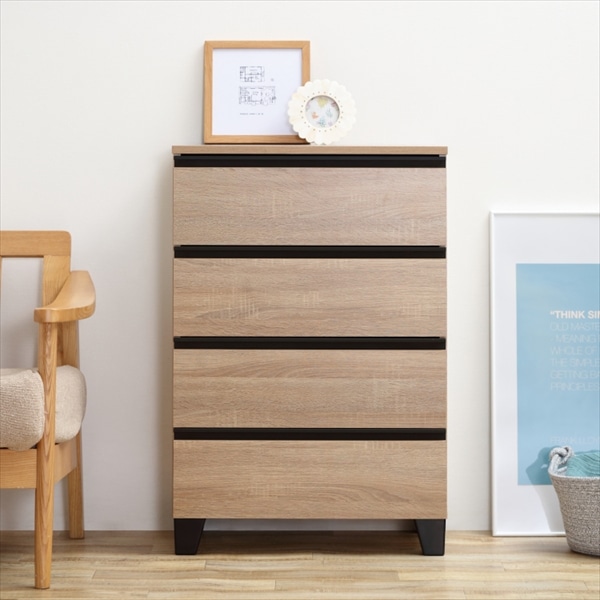 ウッドチェスト　脚付き　幅59cm