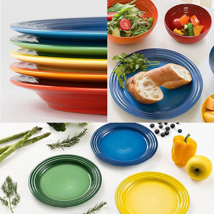 ルクルーゼ プレート 22cm マルセイユブルー(マルセイユブルー