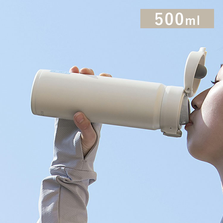 水筒 500ml ワンタッチ SM-O500 ホワイト
