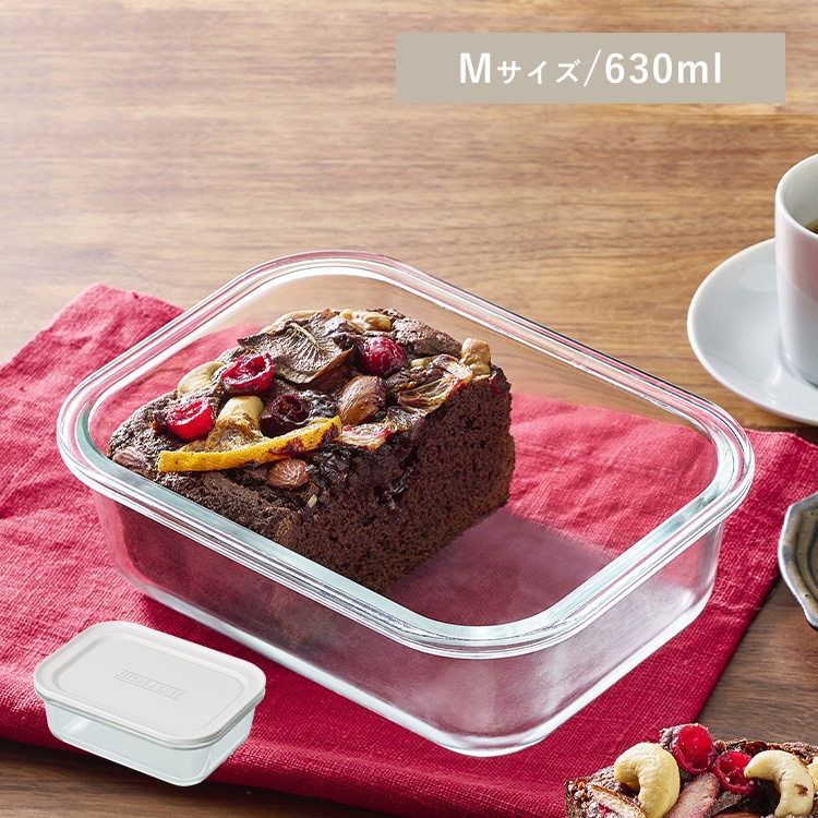 耐熱ガラス容器 TGS-M ホワイト