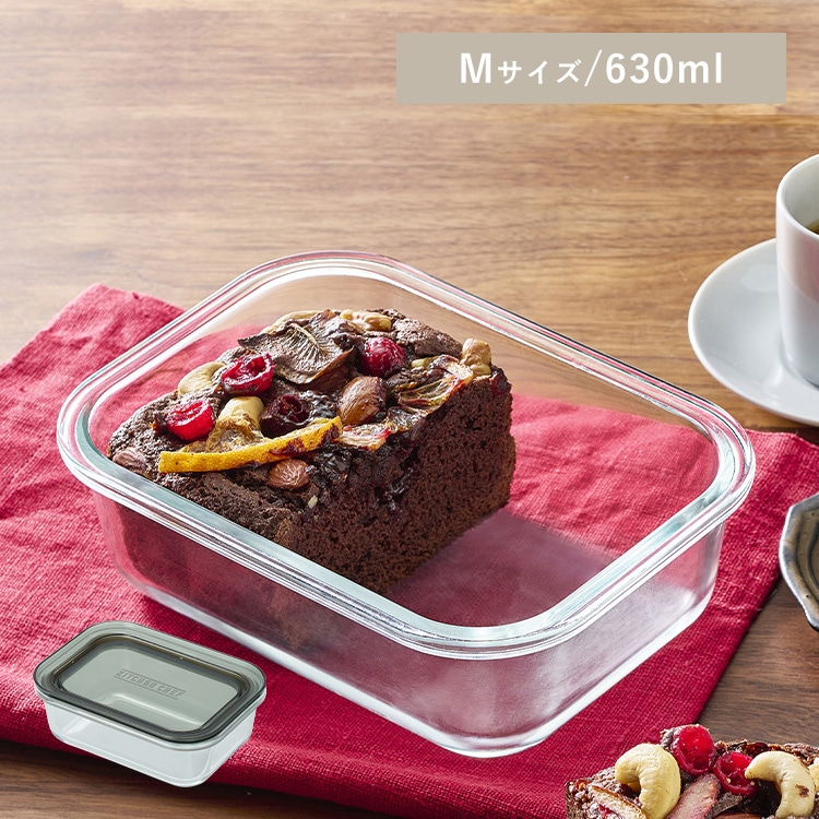 耐熱ガラス容器 TGS-M クリアブラック