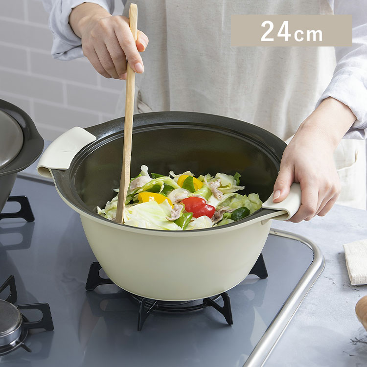 両手無加水鍋 24cm MKS ディープアイボリー