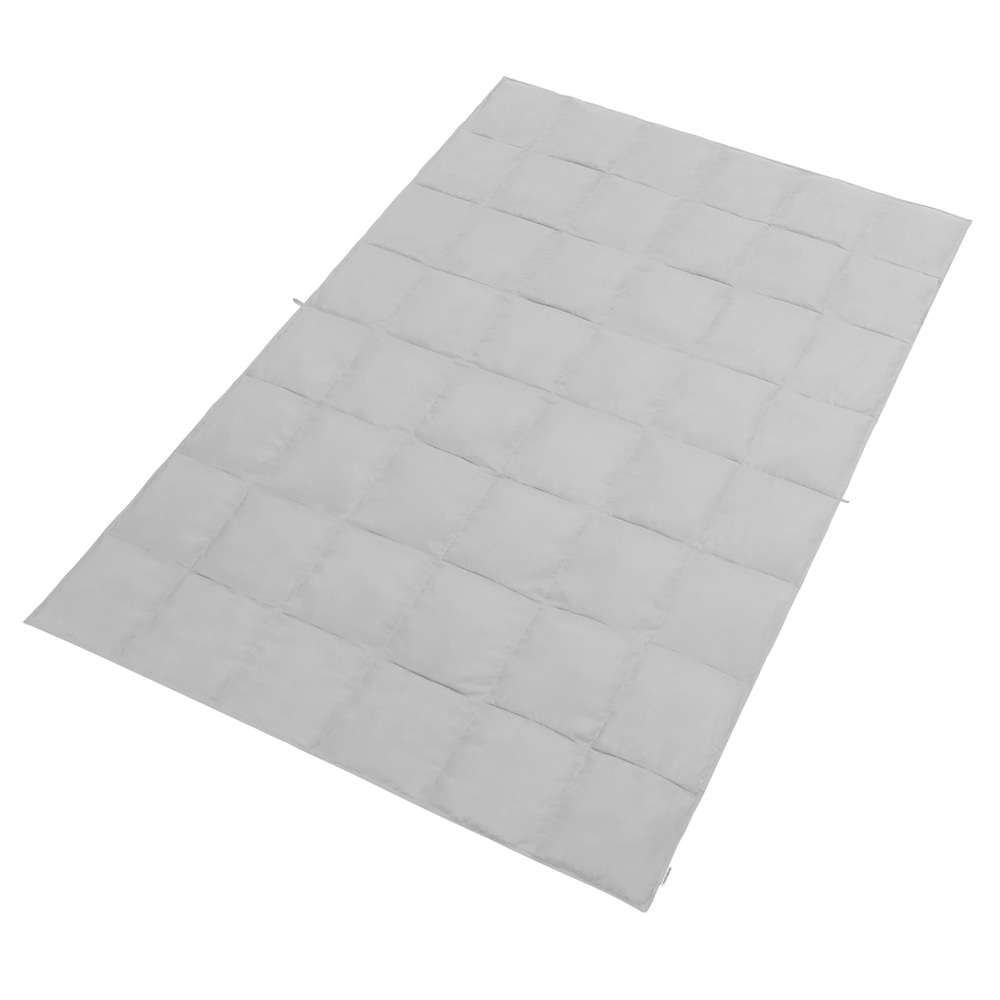 人工羽毛布団 0.8kg シングル 吸湿発熱 手洗い可 グレー