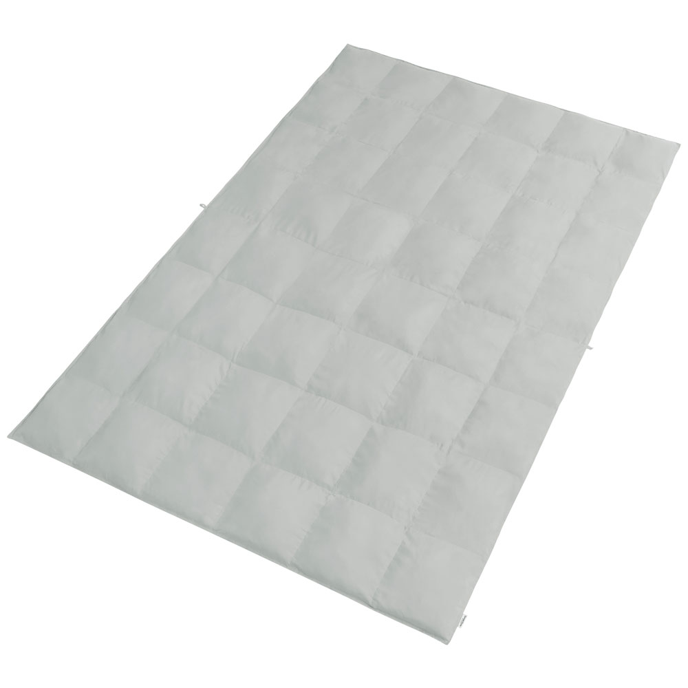 人工羽毛布団 1.2kg シングル 吸湿発熱 手洗い可 グレー