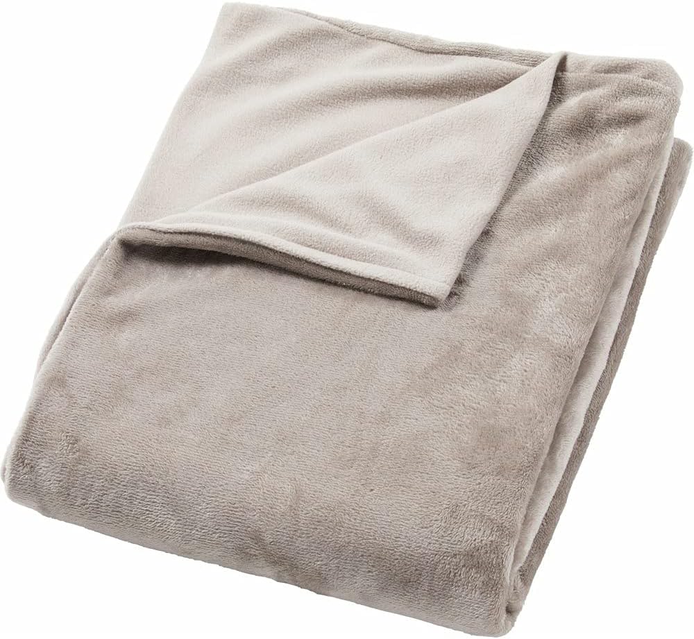 掛け布団カバー シングル フランネル&フリース リバーシブルタイプ 洗濯可 グレージュ