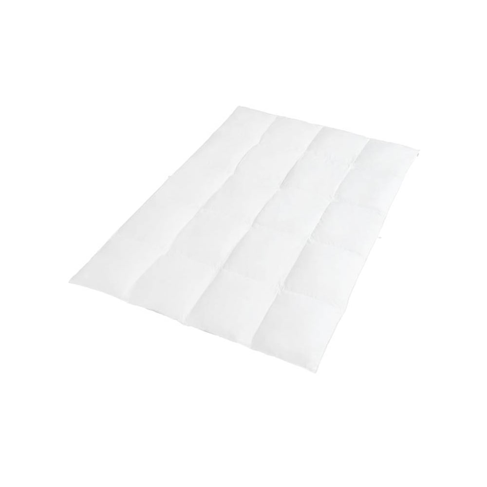 羽毛布団 シングル WDD90% 370dp 0.8kg 立体キルト 吸湿発熱 抗菌消臭 アイボリー