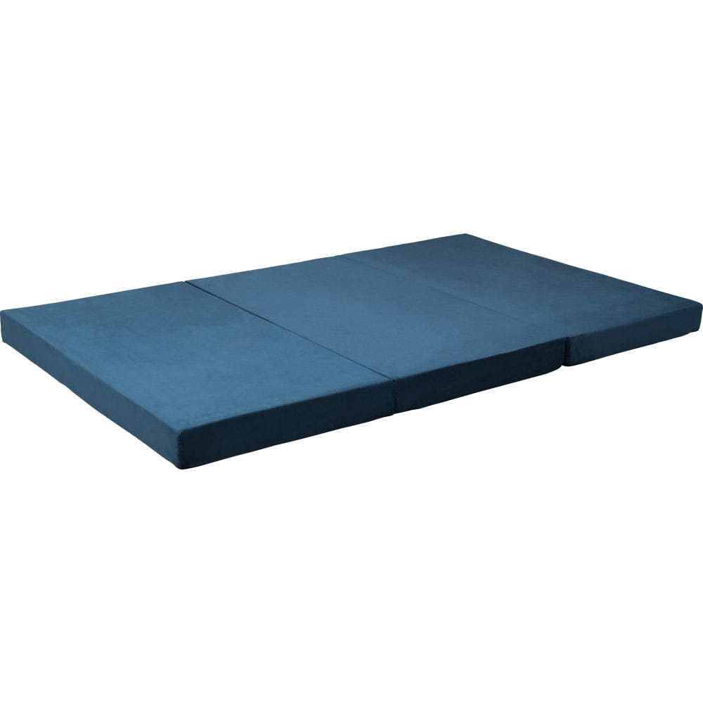 高反発三つ折りマットレス 10cm(ノーマル) セミシングル ネイビー