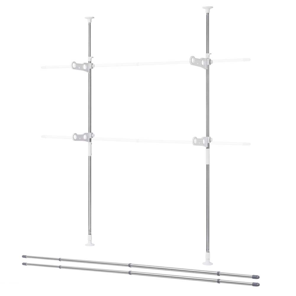 ステンレスベランダ物干し SVIｰ275NR + 分割できるステンレス物干し竿2.8m SU-280C 2本