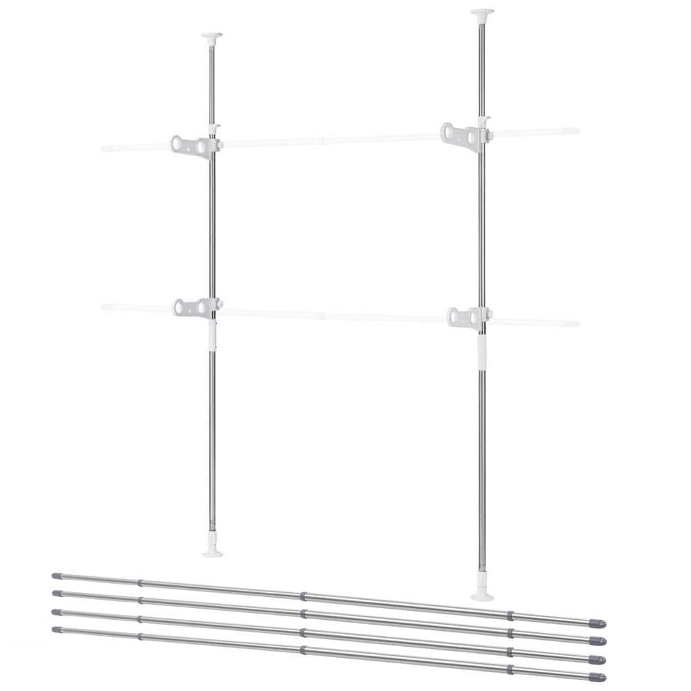 ステンレスベランダ物干し SVIｰ275NR + 分割できるステンレス物干し竿2.8m SU-280C 4本