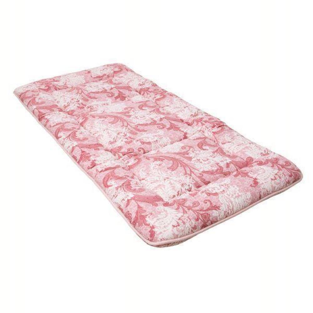 洗える敷布団 ペイズリー柄ピンク