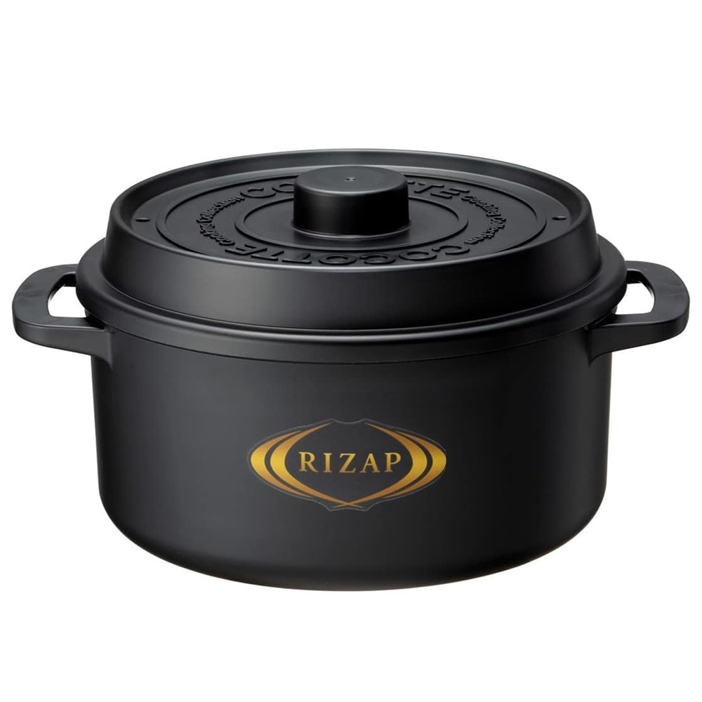 電子レンジ鍋 電子レンジ調理 ライザップ ココット風電子レンジ用鍋 RIZAP MWCP2 BK