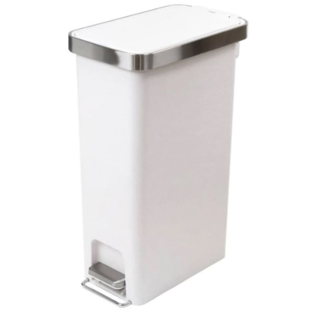 EKOJAPAN ハナスリムプラスチックステップビン 40L EK6268-40L-WH ホワイト