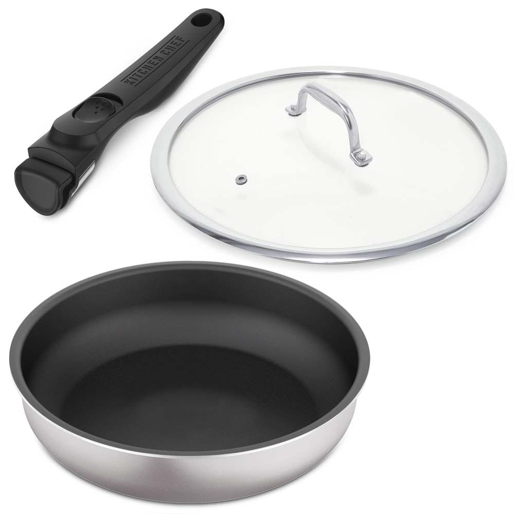 フライパン セット ih 深型 単品 28cm 3点セット アイリスオーヤマ 高級感 フライパンセット シルバー 蓋 ガラス蓋 外せる ハンドル DG-S PDG-SG