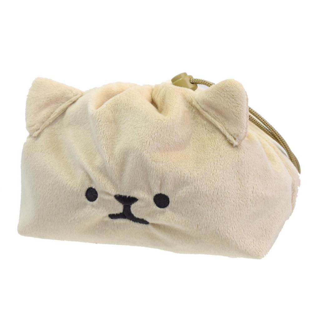 サブヒロモリ ムームー フェイス巾着 390500 ベージュ／みるくねこ