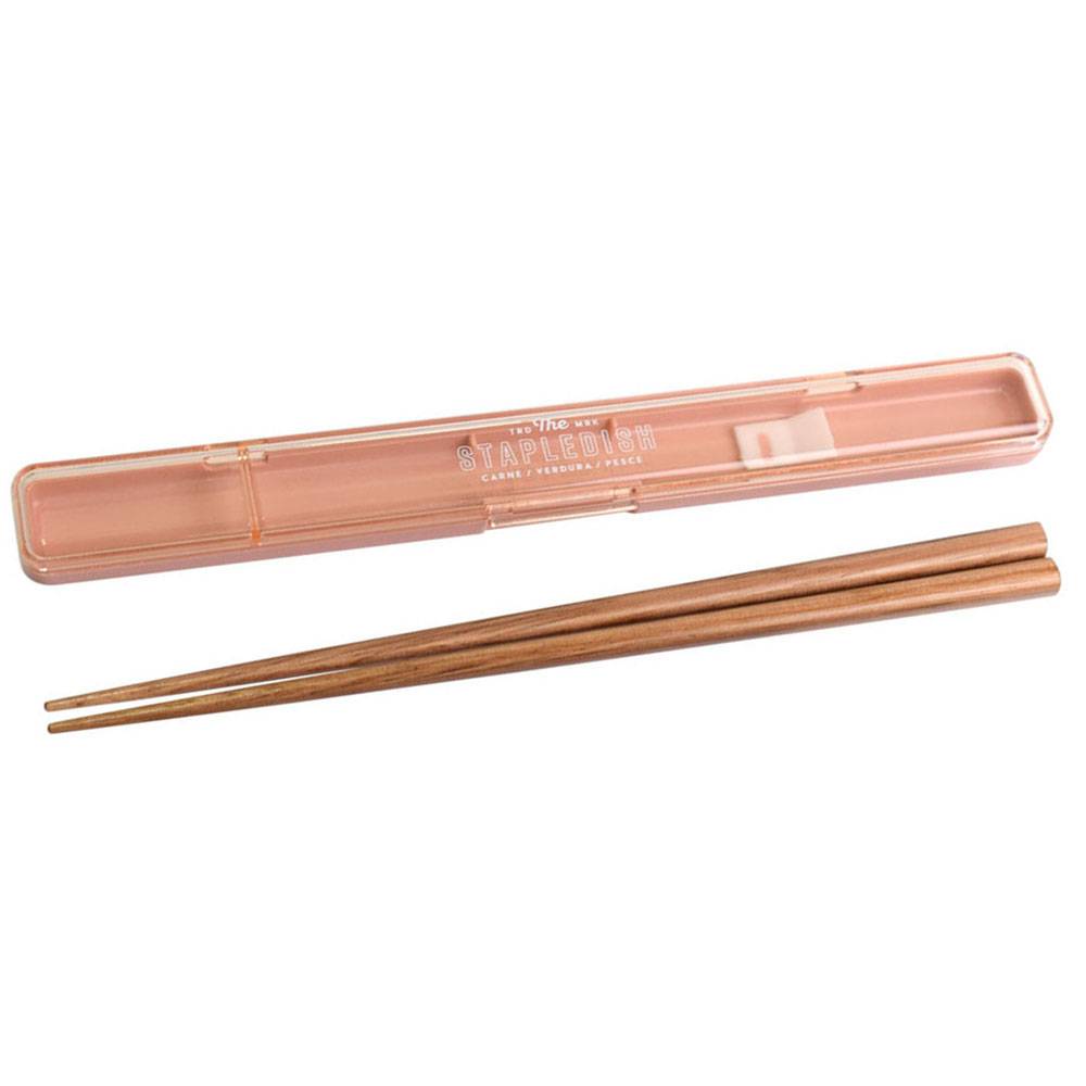 サブヒロモリ ステイプル 抗菌スリム箸＆ケース 20 377211 ピンク