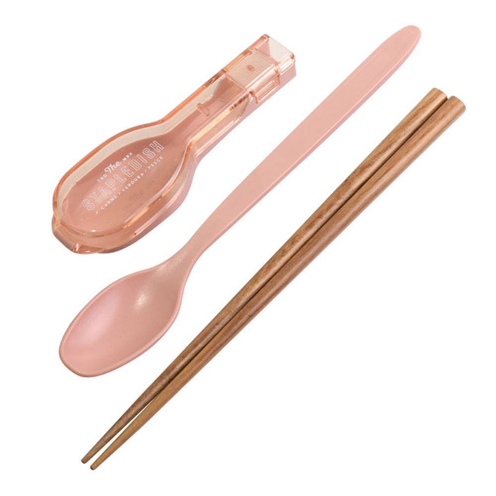 サブヒロモリ ステイプル 抗菌コンビセット＆ハーフケース L 377310 ピンク