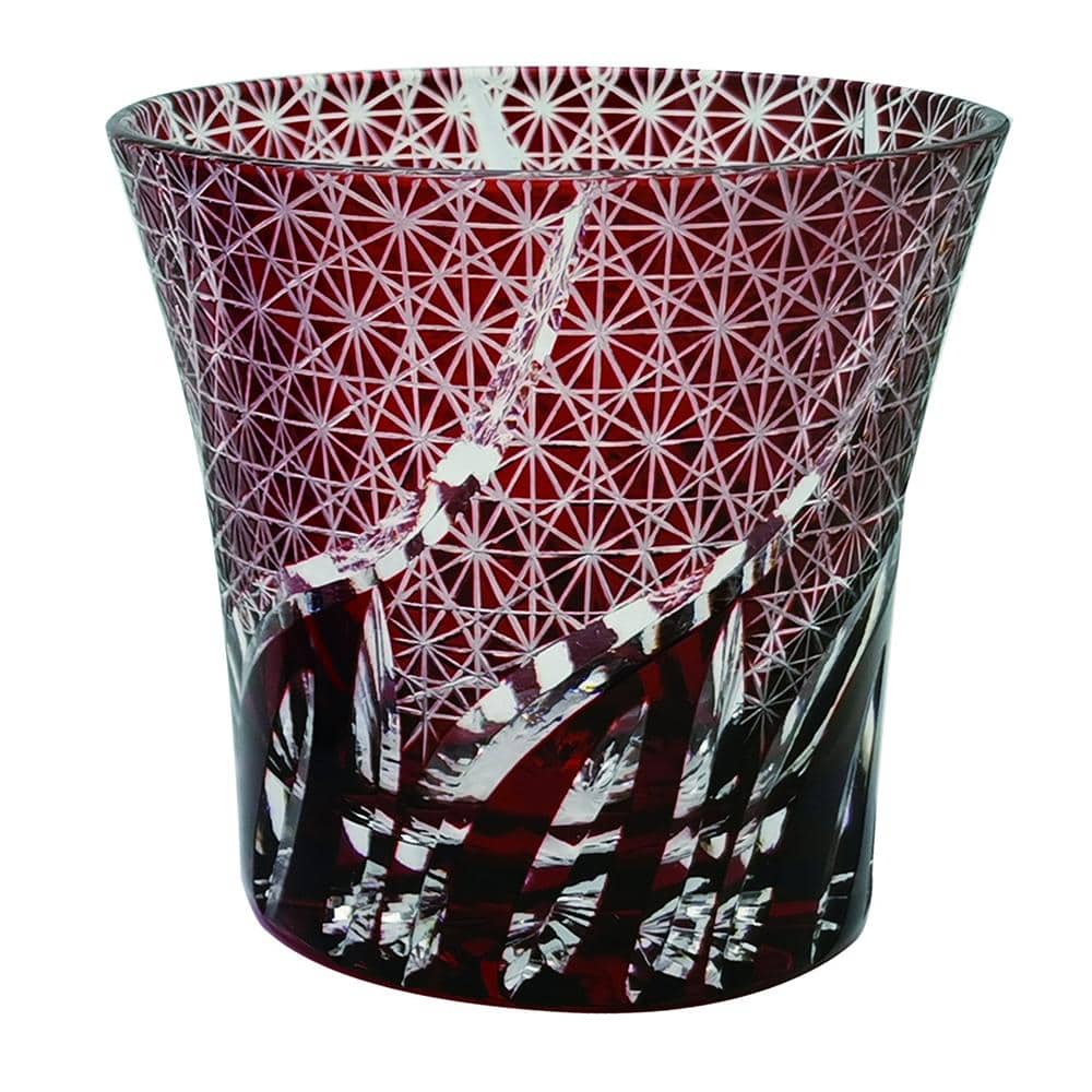 中茂国際 切子タンブラー GC001R 赤