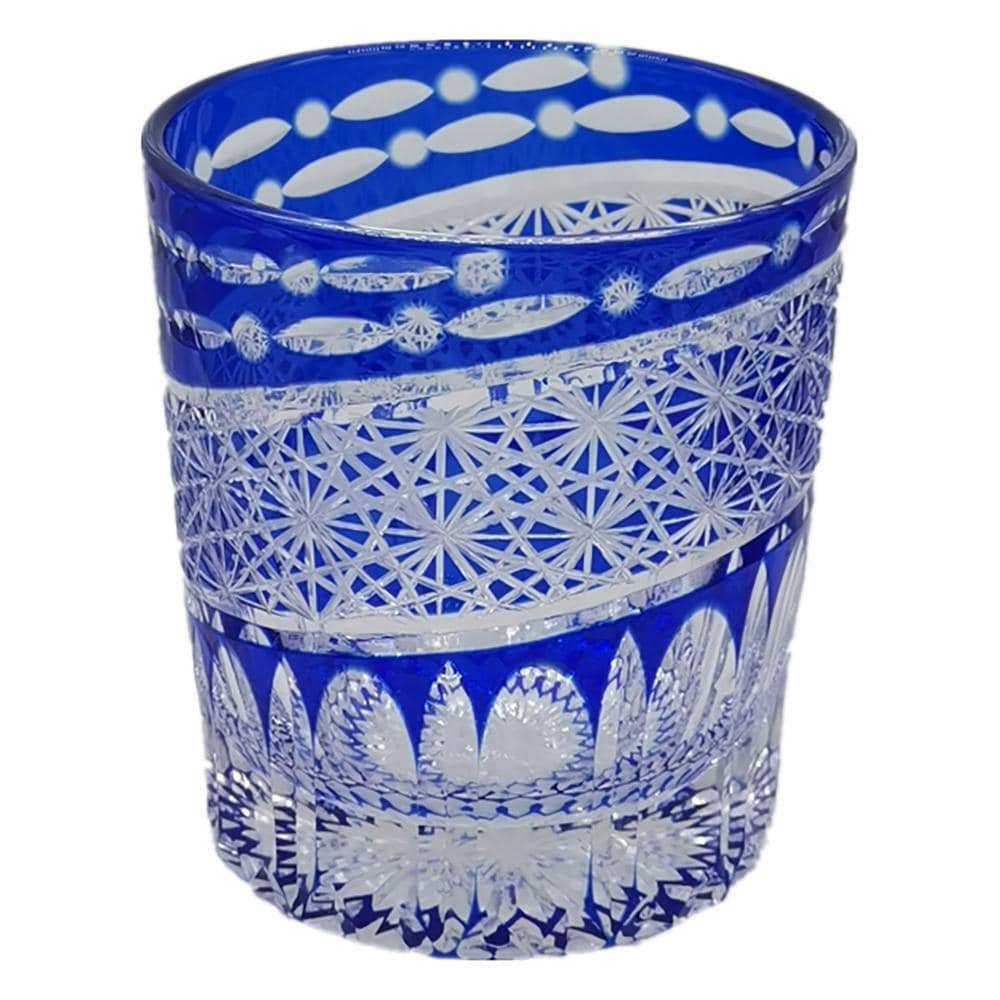 中茂国際 切子オールド GC020B 青