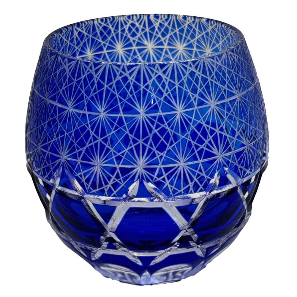 中茂国際 切子タンブラー GC58502B 青