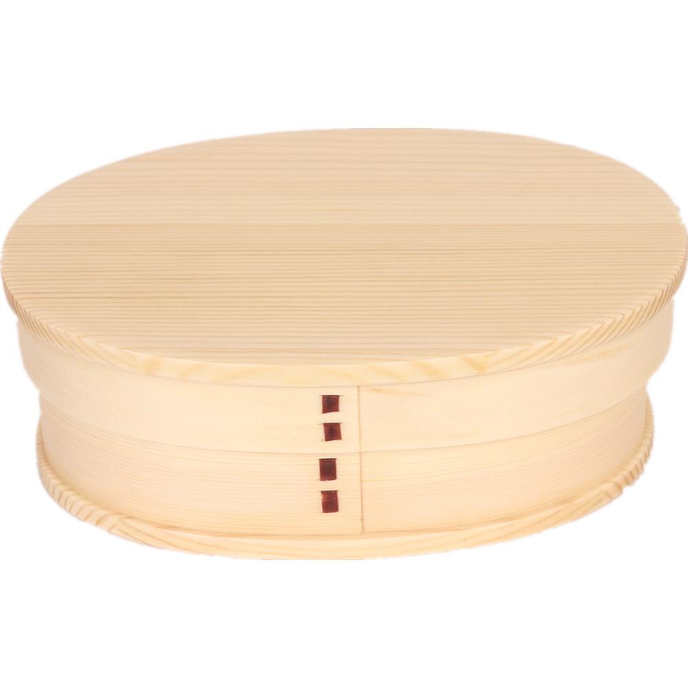 中茂国際 一段小判弁当箱小 ナチュラル BDH037T