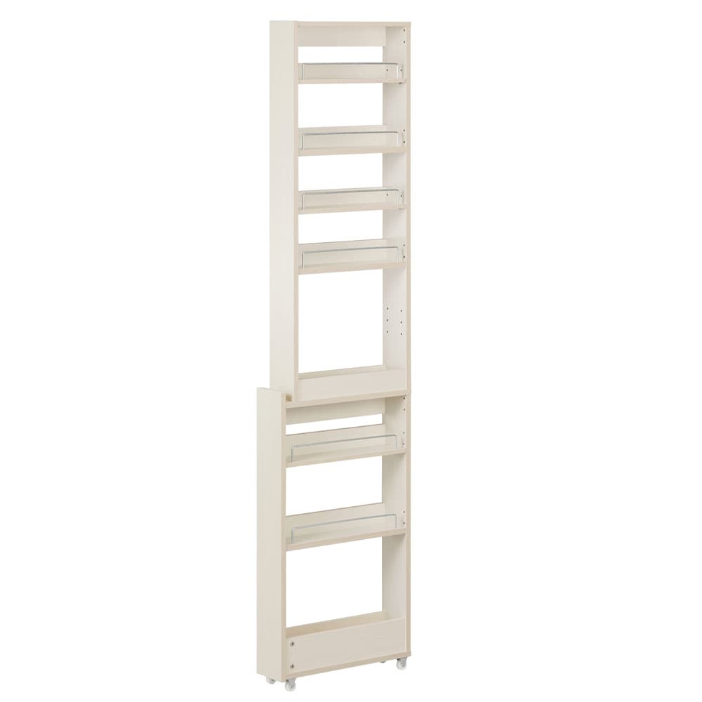 キッチン隙間収納ラック KSR-H120 ホワイト