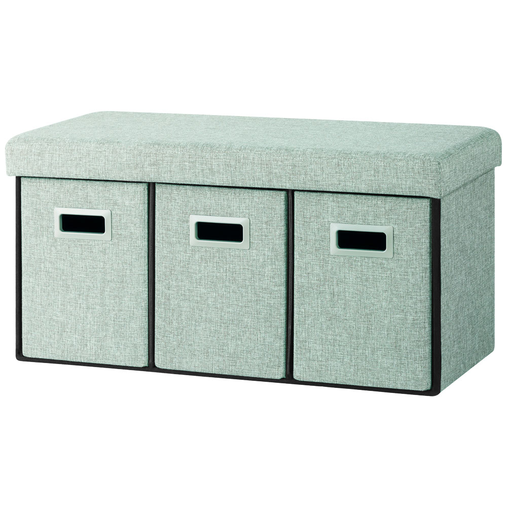 3WAY 引き出し収納ボックス 引き出し3つタイプ SST3H-76 ライトブルー