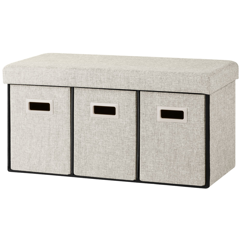 3WAY 引き出し収納ボックス 引き出し3つタイプ SST3H-76 グレー