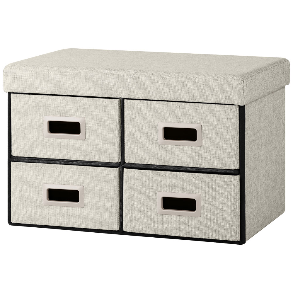 3WAY 引き出し収納ボックス 引き出し4つタイプ SST4H-60 グレー