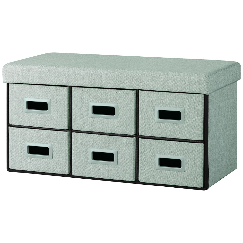 3WAY 引き出し収納ボックス 引き出し6つタイプ SST6H-76 ライトブルー