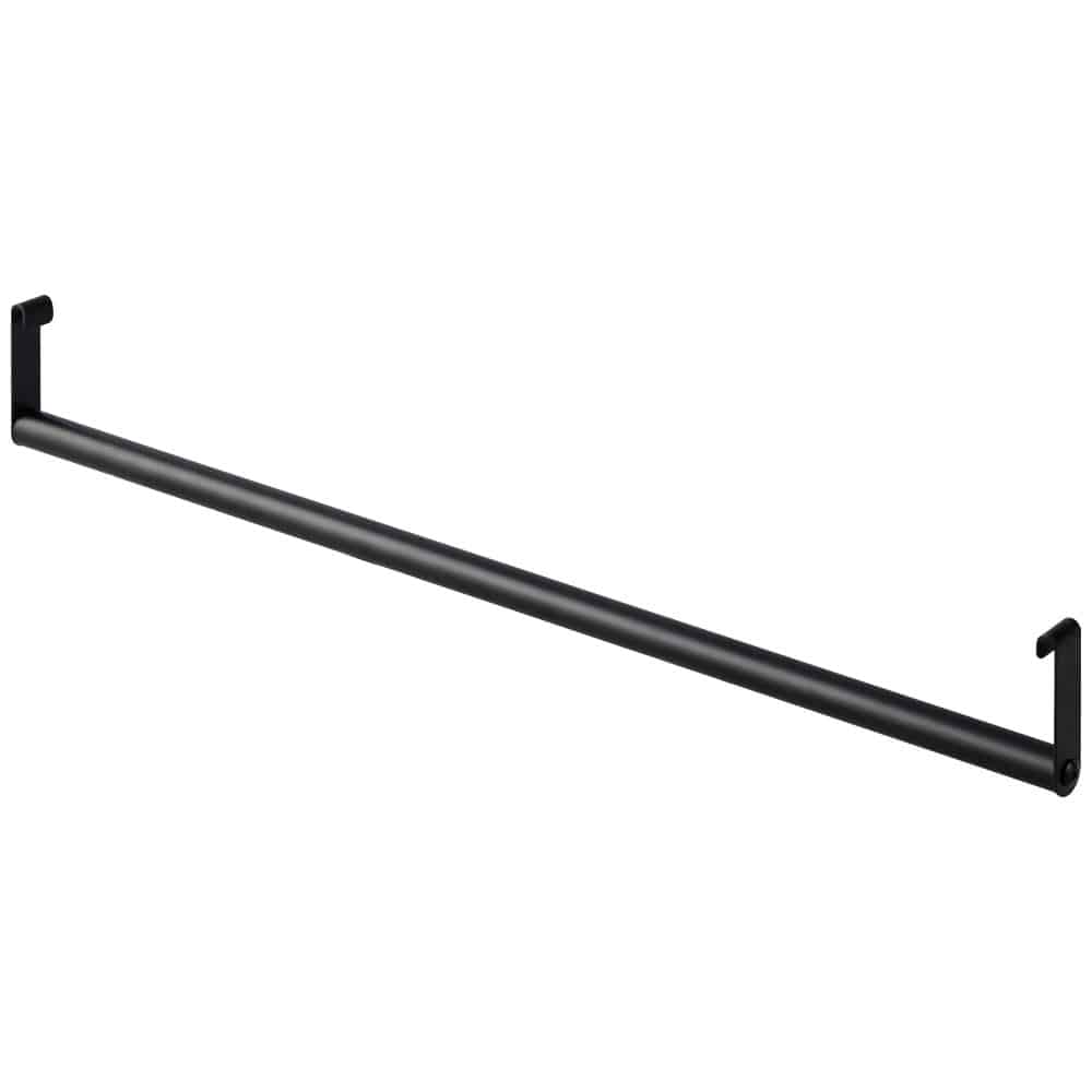 組立簡単 連結スチールラック用ハンガーパイプ KRSR-HP ブラック
