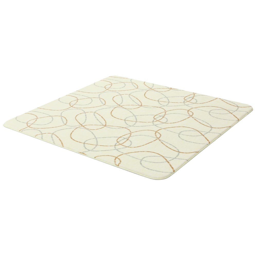 ふっくらウレタンラグ ORG-25C1818-IVL ループアイボリー