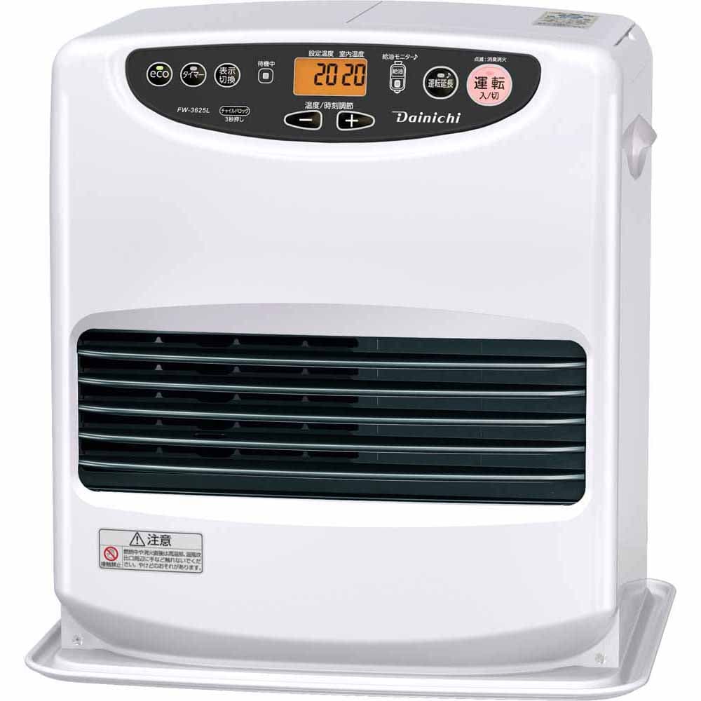 ダイニチ 石油FH・Lタイプ 木造10畳コンクリ13畳・タンク9L ムーンホワイト FW-3625L-W