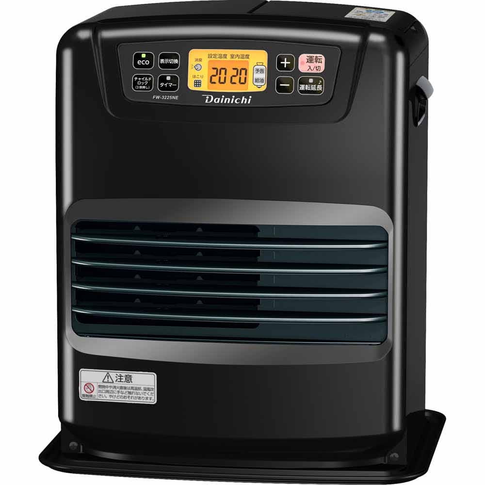 ダイニチ 石油FH・NEタイプ 木造9畳コンクリ12畳・タンク5L FW-3225NE-K チャコールブラック