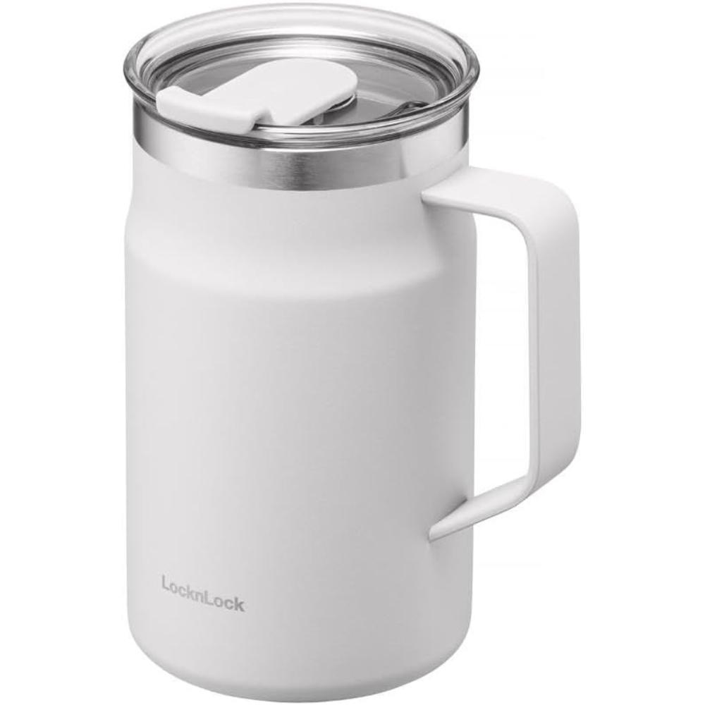 LIV PLUS マグカップ ふた付き ステンレス 600ml LHC4282NWHT ホワイト