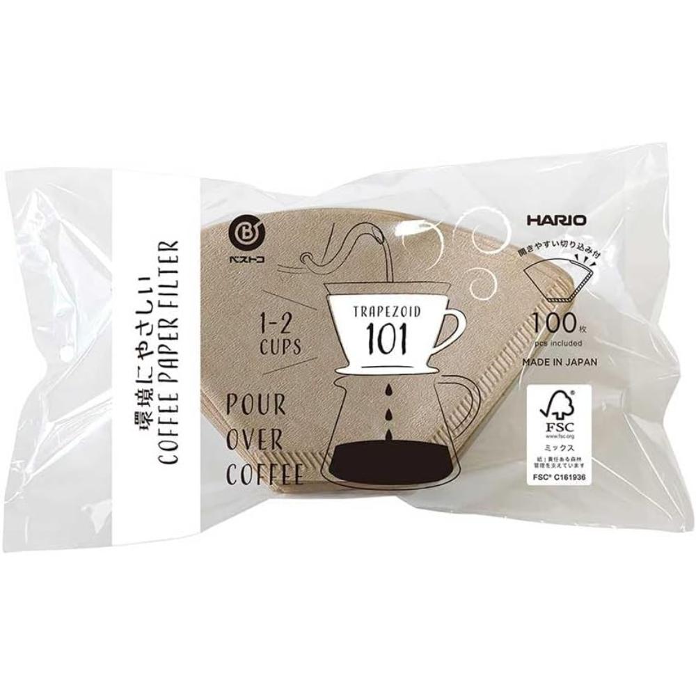 LIV PLUS 環境にやさしいコーヒー ペーパー フィルター 100枚入 ブラウン MA-441