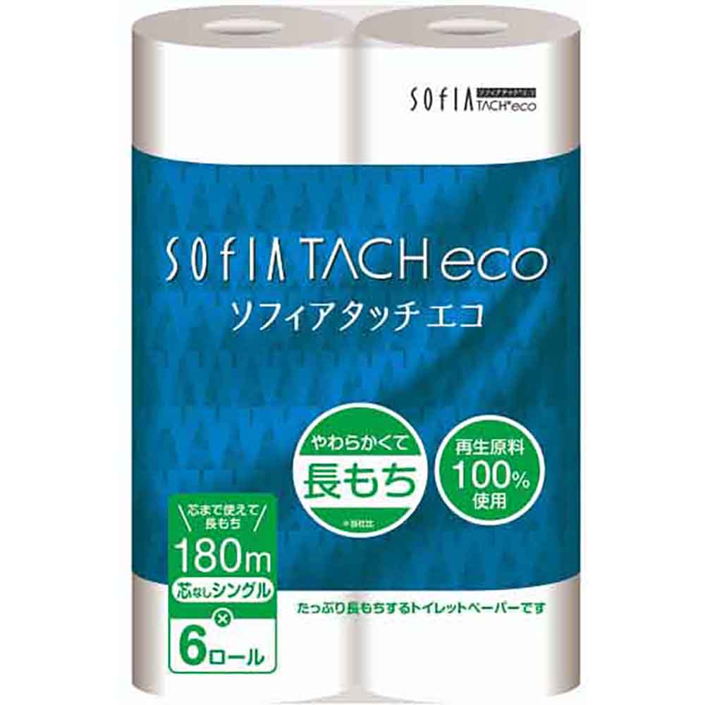 ソフィアタッチエコ ソフィアタッチエコトイレットペーパー 180mシングル6ロール入り