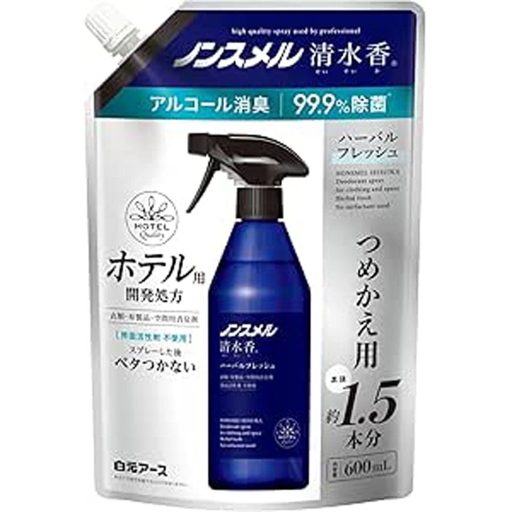 ノンスメル ノンスメル清水香 詰替えパウチ 600ml ハーバルフレッシュ