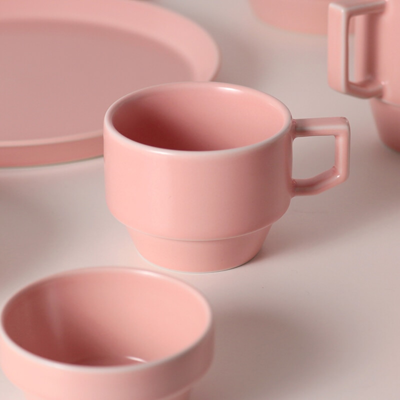 【波佐見焼】 HASAMI Season01 ブロックマグ ピーチ