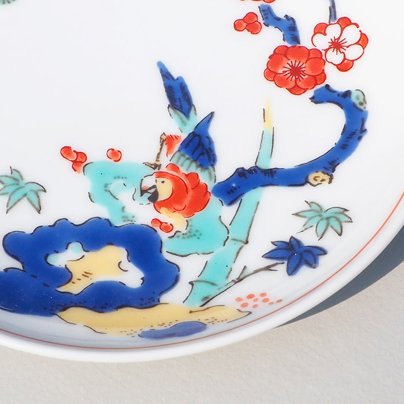 【波佐見焼】 BARBAR 色絵 小皿 コンゴウインコ