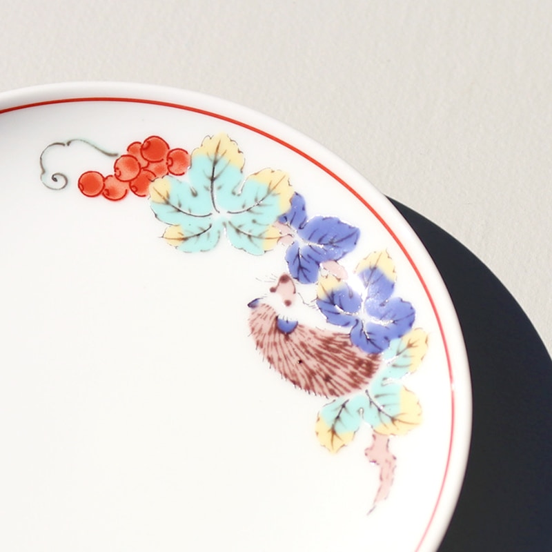 【波佐見焼】 BARBAR 色絵 小皿 ピグミーヘッジホッグ