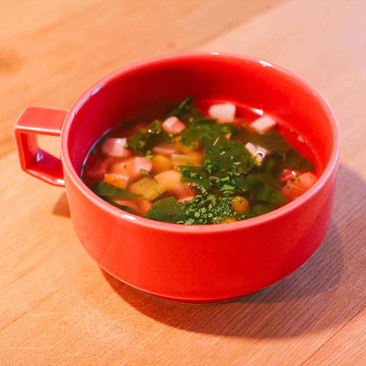 【波佐見焼】 HASAMI Season01 ブロックマグ スープ レッド