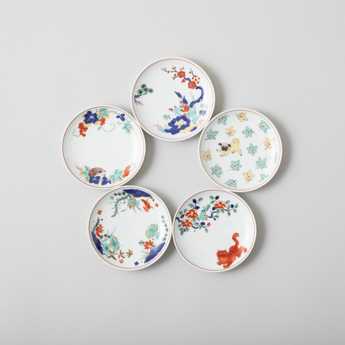 【波佐見焼】 BARBAR 色絵 小皿 コンゴウインコ