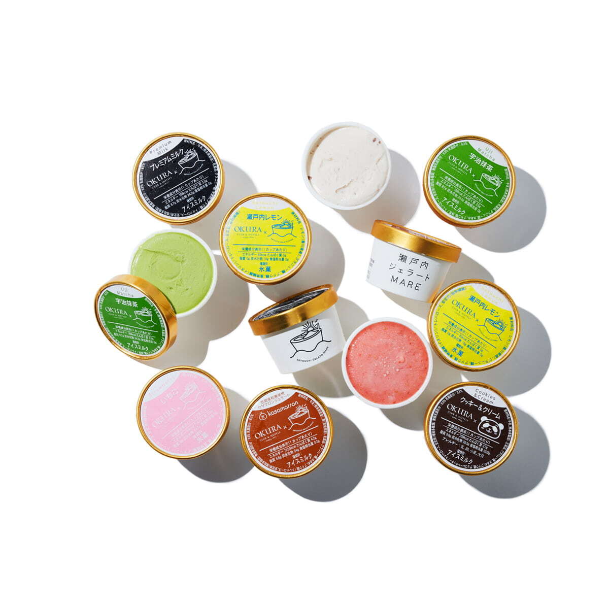 【6種12個セット】世界最高の職人監修!瀬戸内ジェラートMAREの贅沢ジェラート詰め合わせ 送料無料