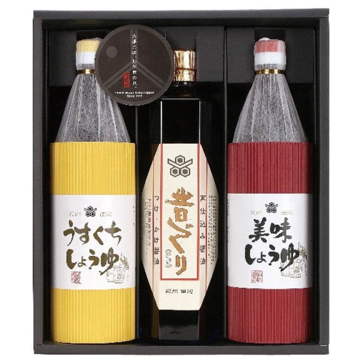 天王醸造 ギフトセット(3本入り)美味しょうゆ900ml/うすくりしょうゆ900ml/昔づくり720ml