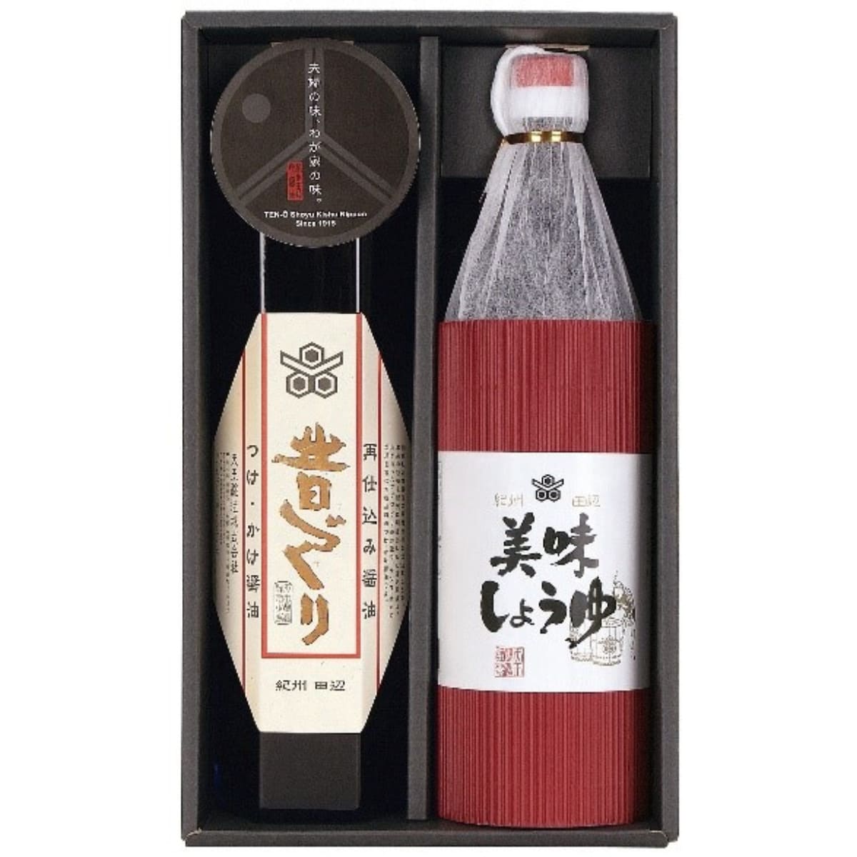 天王醸造 ギフトセット(2本入り)美味しょうゆ900ml/昔づくり720ml