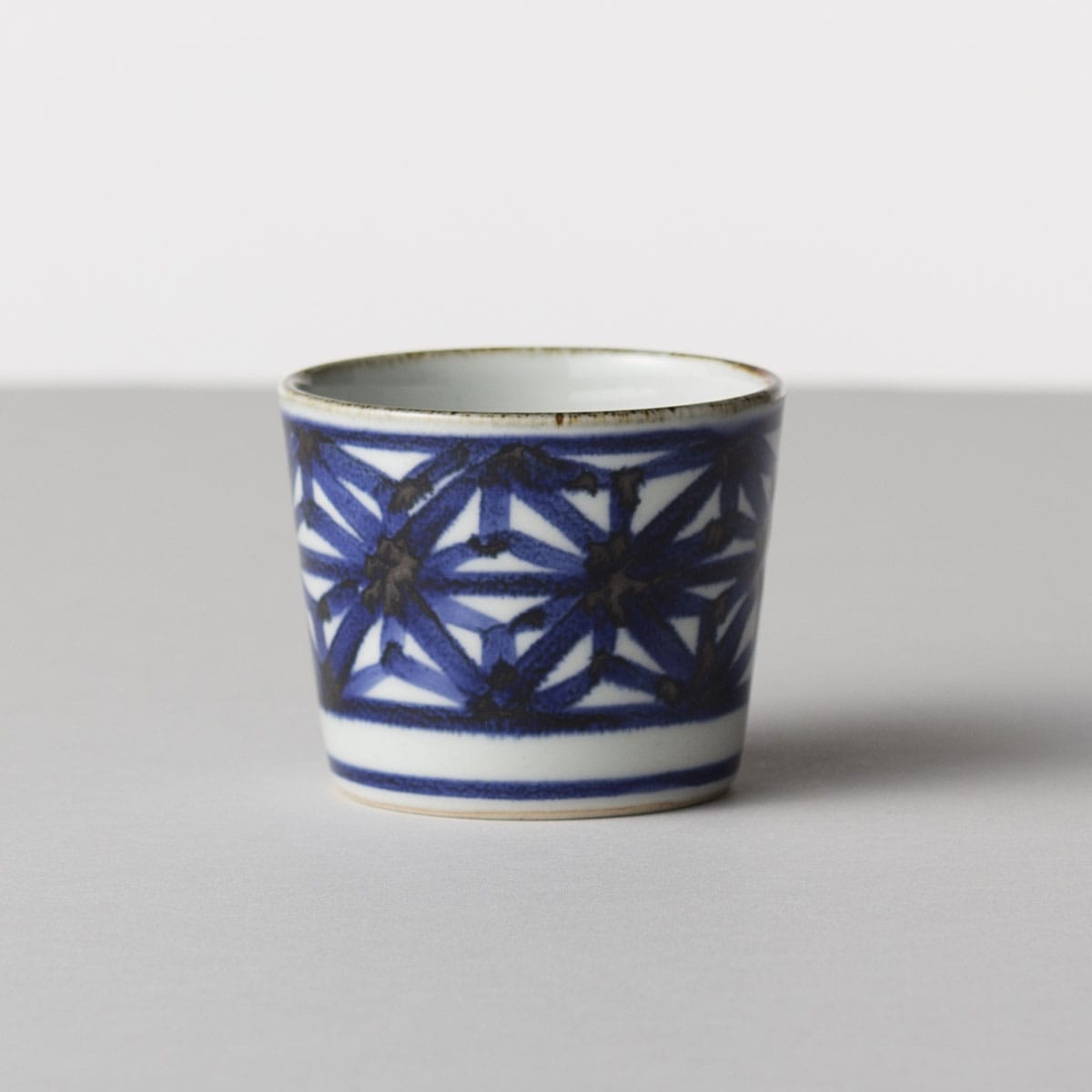 【波佐見焼】BARBAR いろは 蕎麦猪口 8cm 麻の葉文