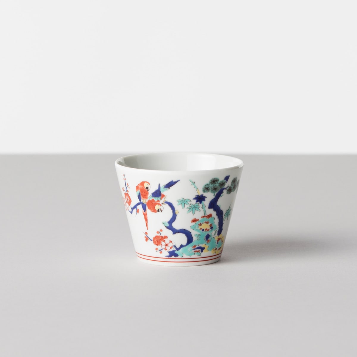 【波佐見焼】 BARBAR 蕎麦猪口大事典 色絵 そばちょこ コンゴウインコ