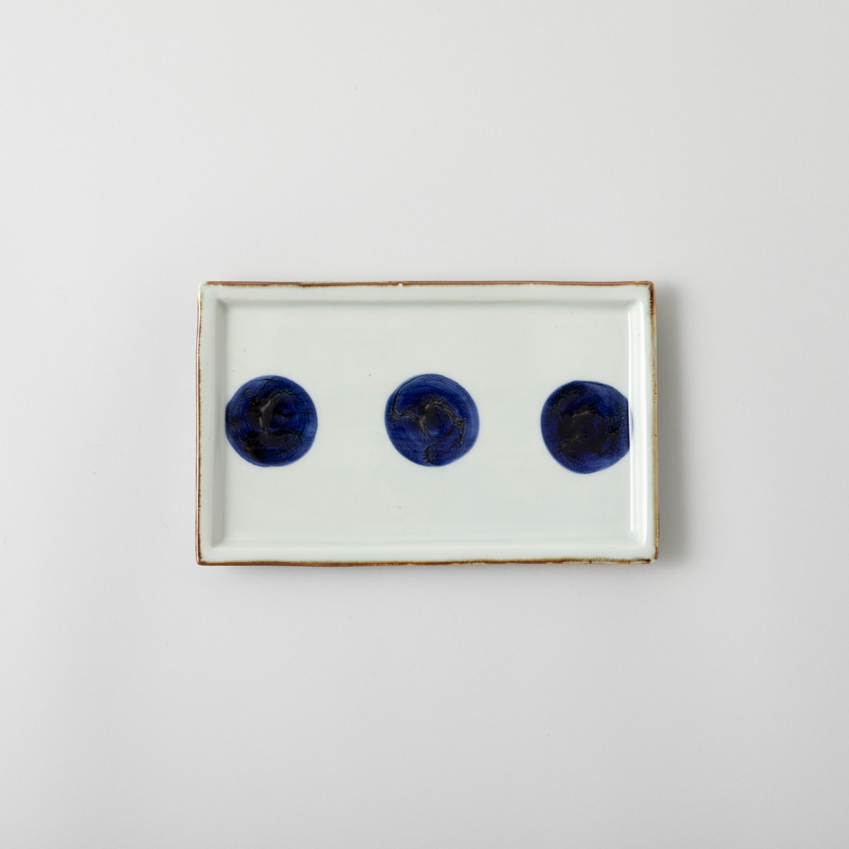 【波佐見焼】BARBAR いろは 長角皿 丸文