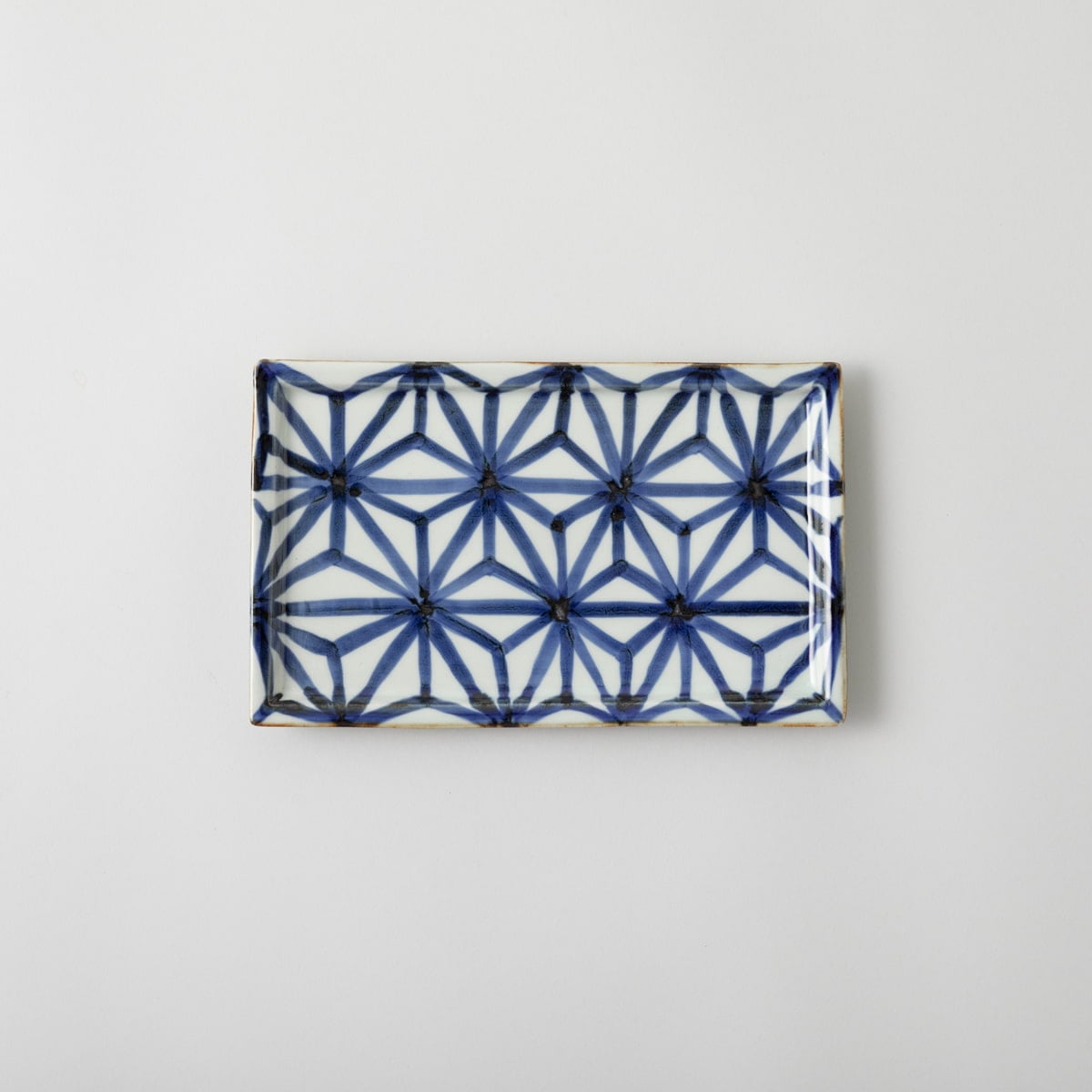 【波佐見焼】BARBAR いろは 長角皿 麻の葉文